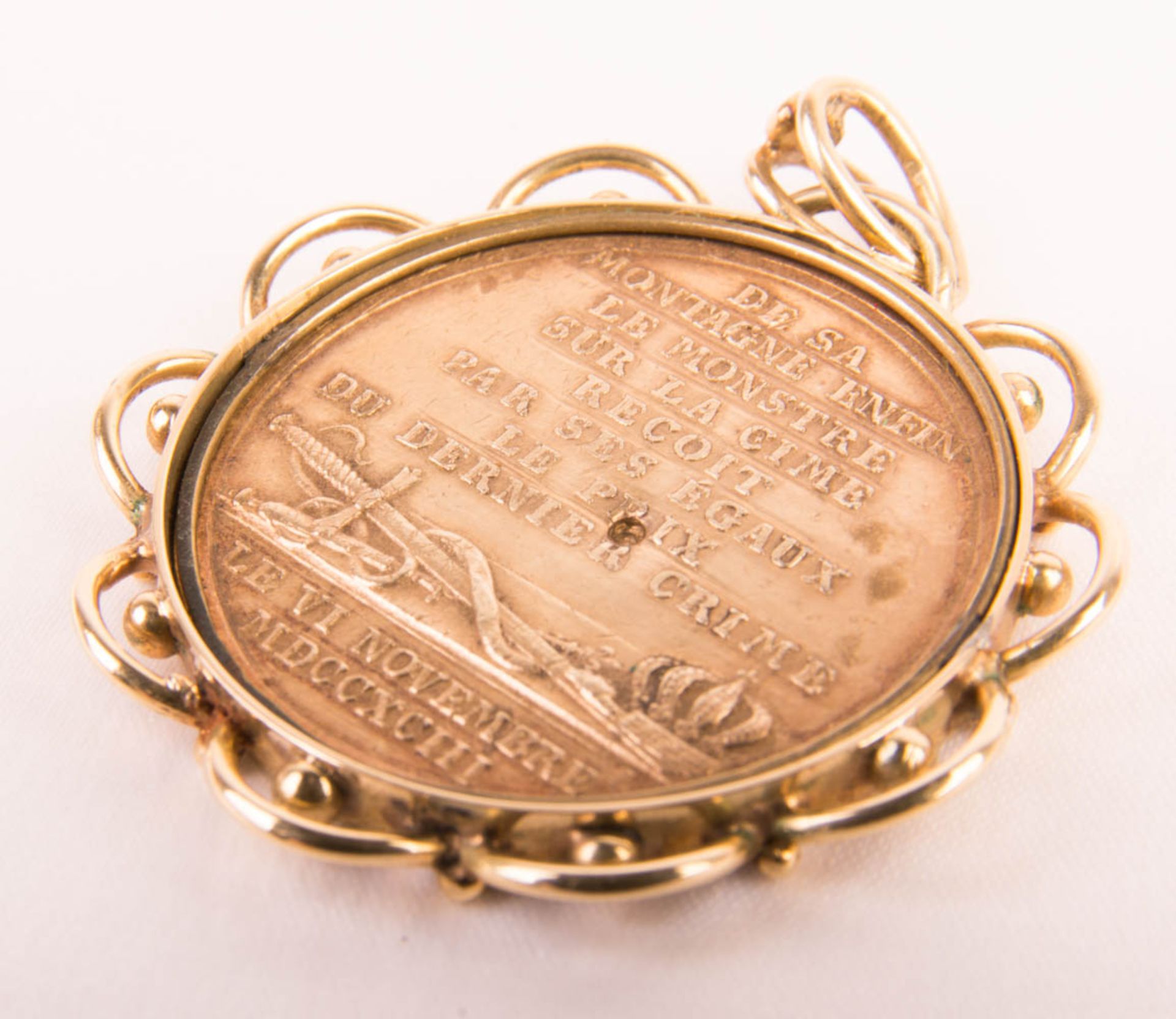 Medaille Louis-Philippe II., Silber/ 585er Gelbgold. - Bild 4 aus 6