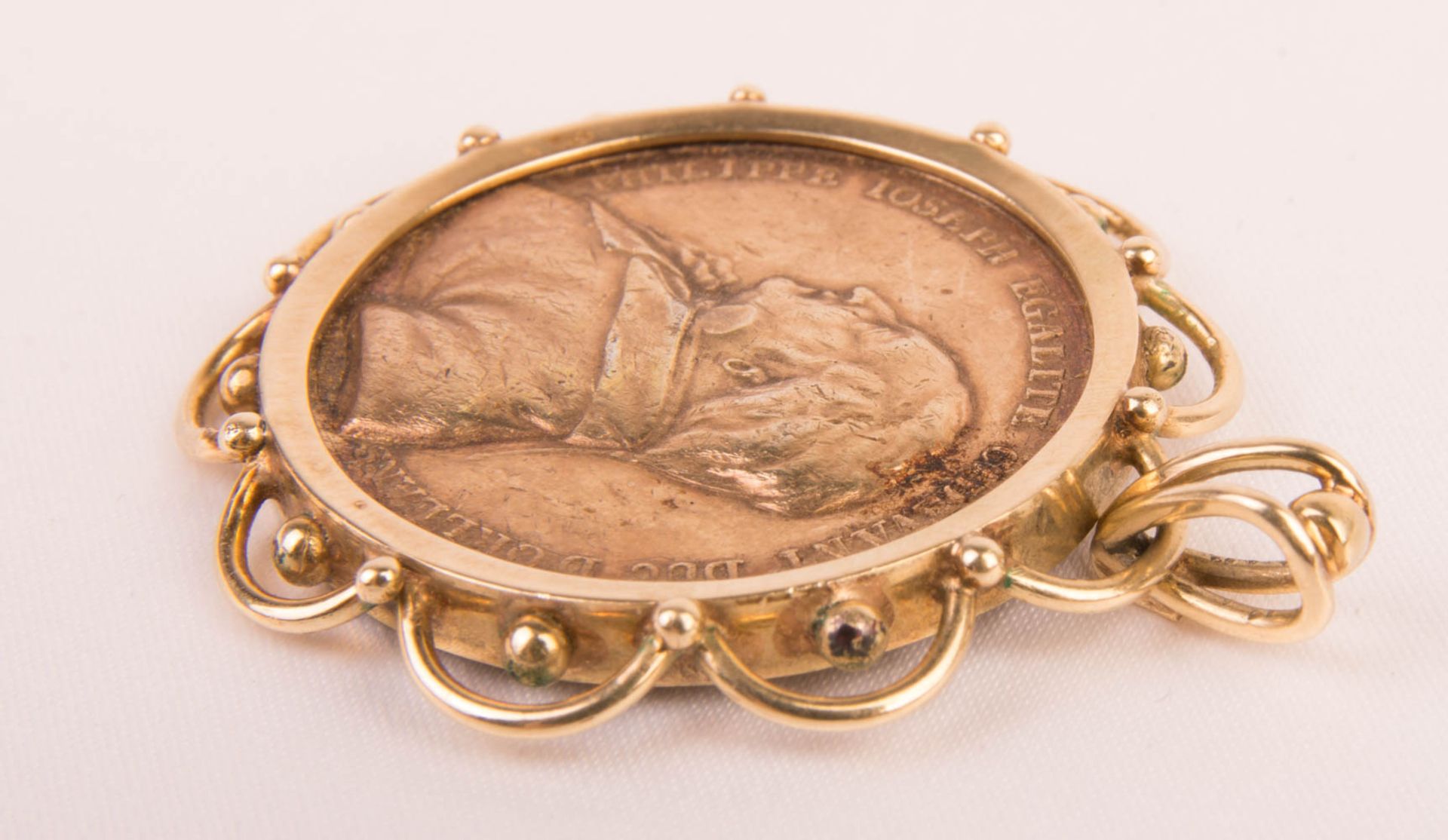 Medaille Louis-Philippe II., Silber/ 585er Gelbgold. - Bild 3 aus 6