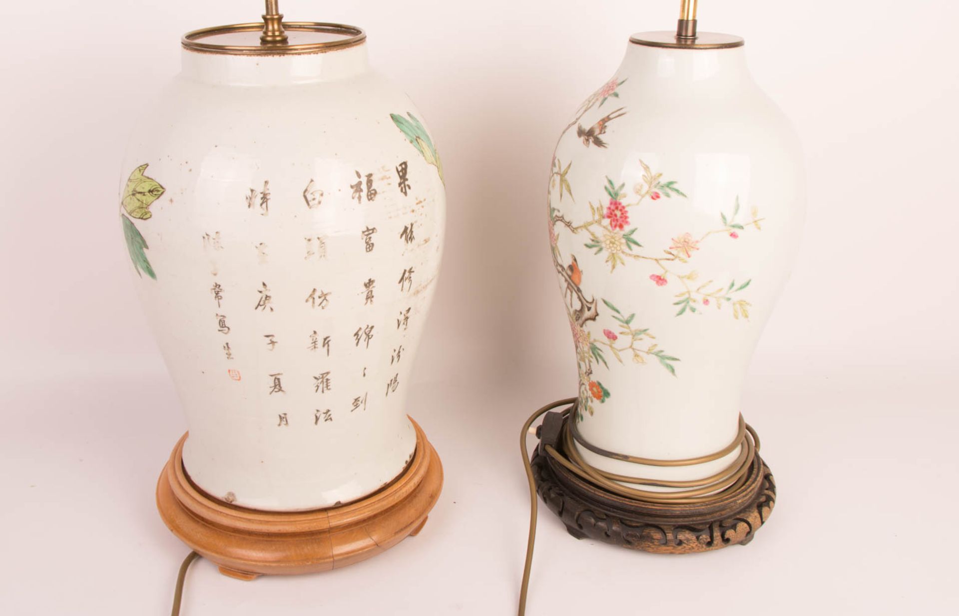 Zwei Vasenlampen, China. - Bild 5 aus 8