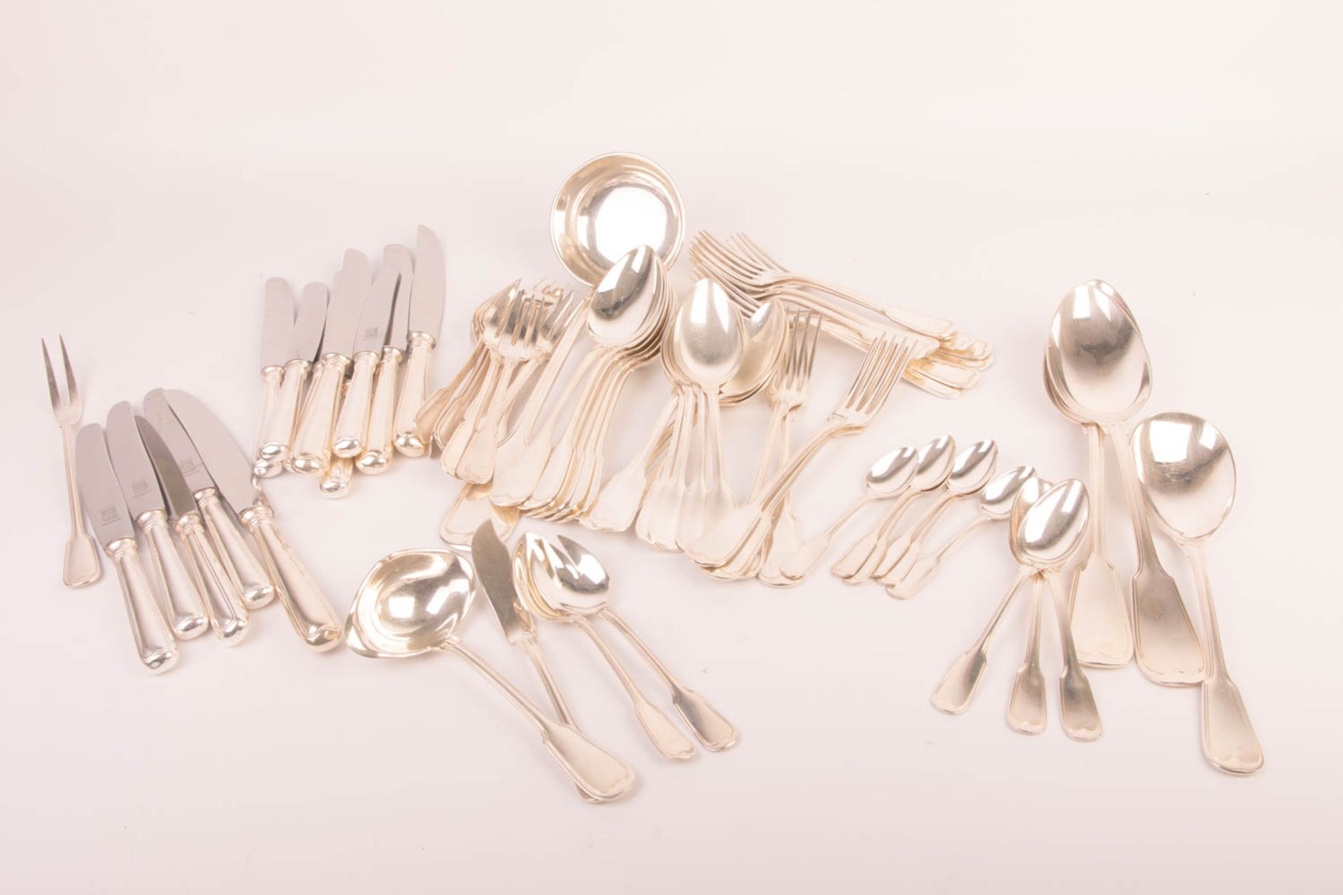 Bruckmann, Extensive cutlery set, 800 silver.