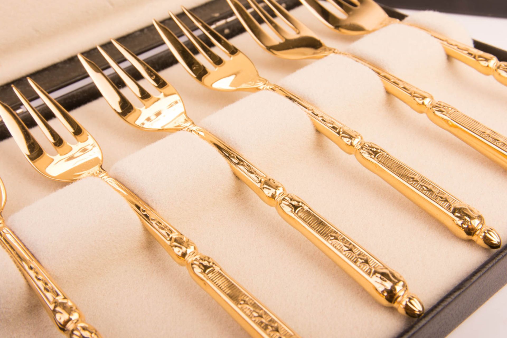 Creation Auerhahn, gold plated cutlery set. - Image 5 of 7