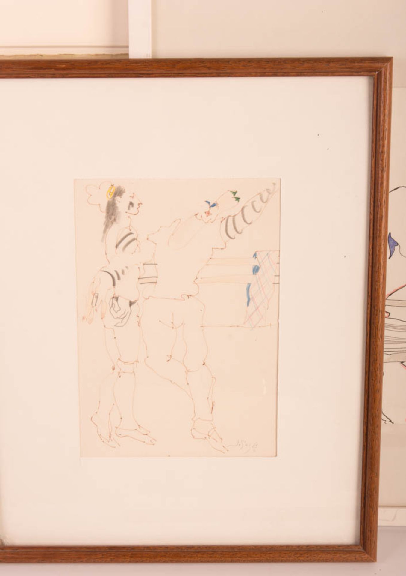 Adam Lude Döring, four drawings, 20th century. - Image 3 of 9