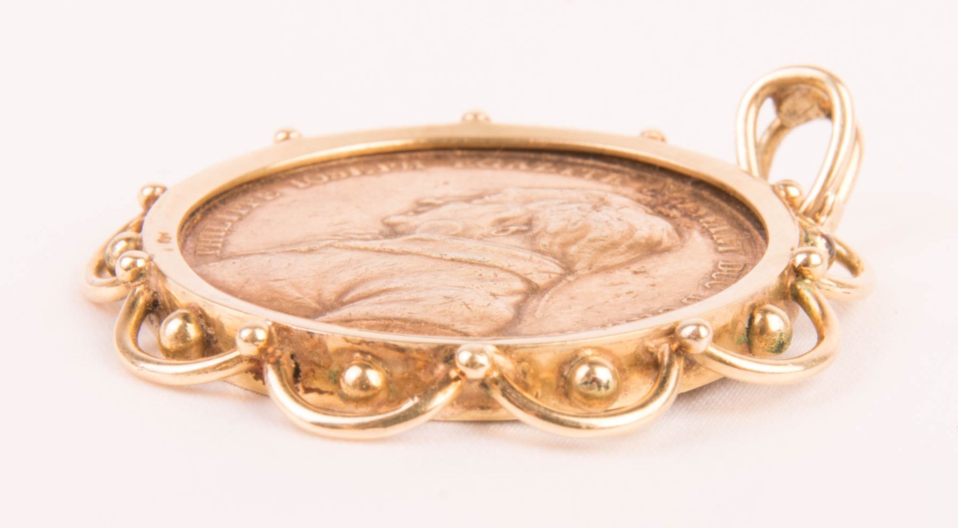Medaille Louis-Philippe II., Silber/ 585er Gelbgold. - Bild 6 aus 6