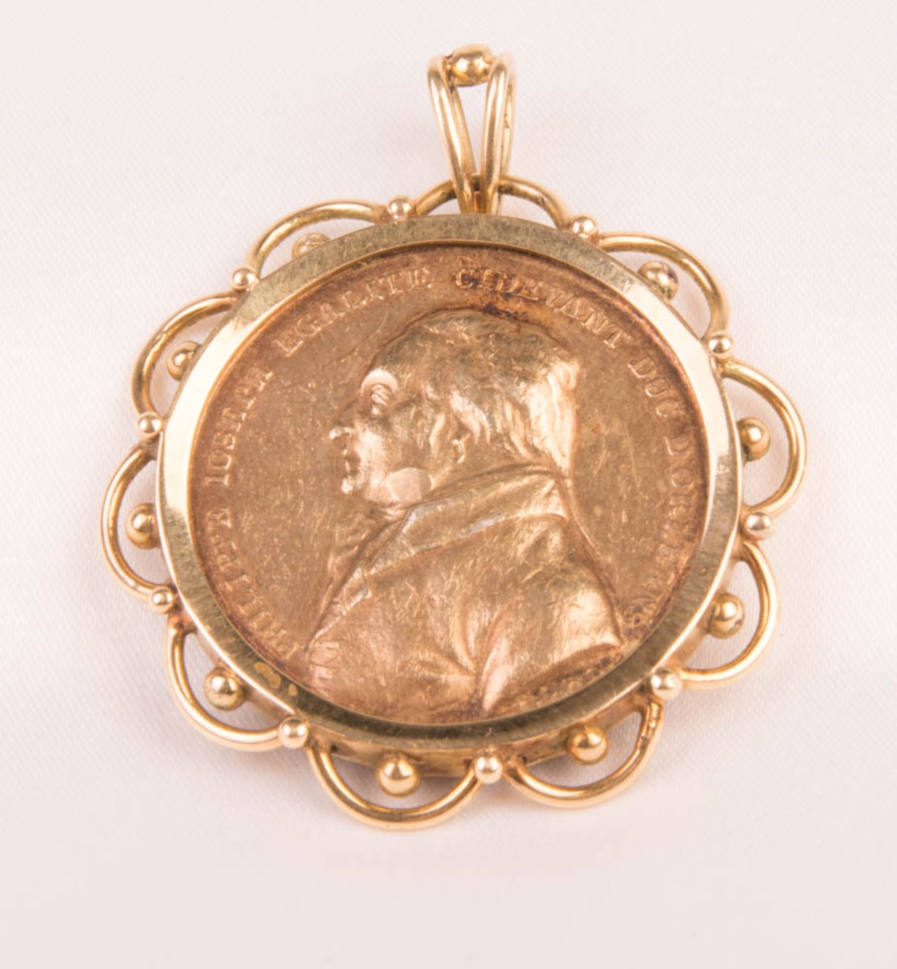 Medaille Louis-Philippe II., Silber/ 585er Gelbgold.