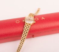 Omega Damenarmbanduhr, 585er Gelbgold.
