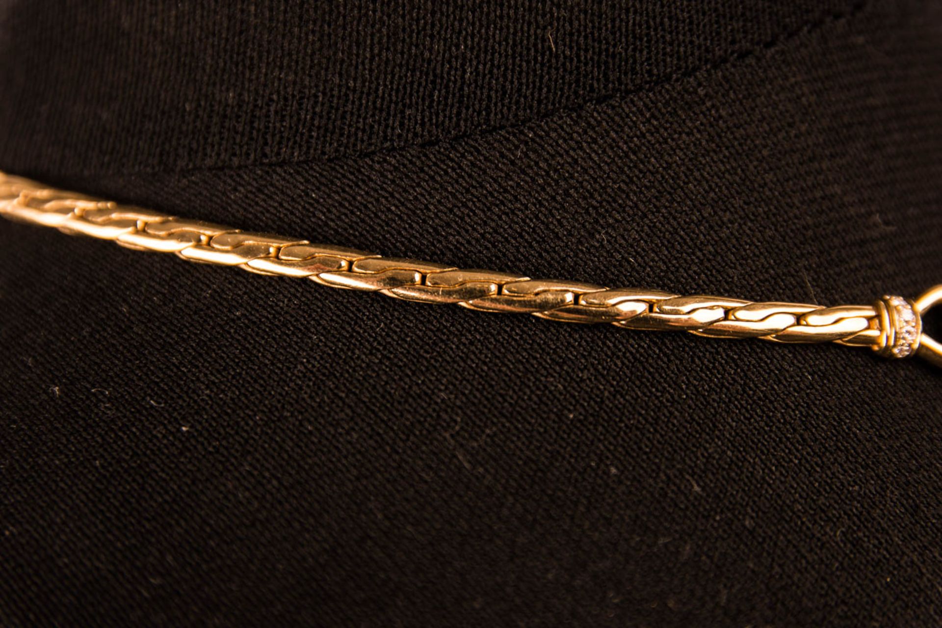 Goldcollier mit Turmalin und Diamanten - Image 4 of 6