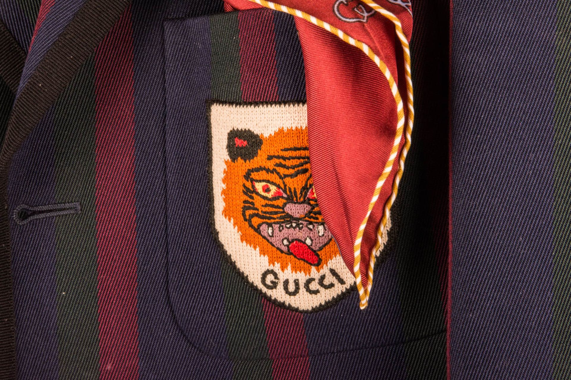 Gucci, gestreiftes Sakko, tricolor. - Image 3 of 4