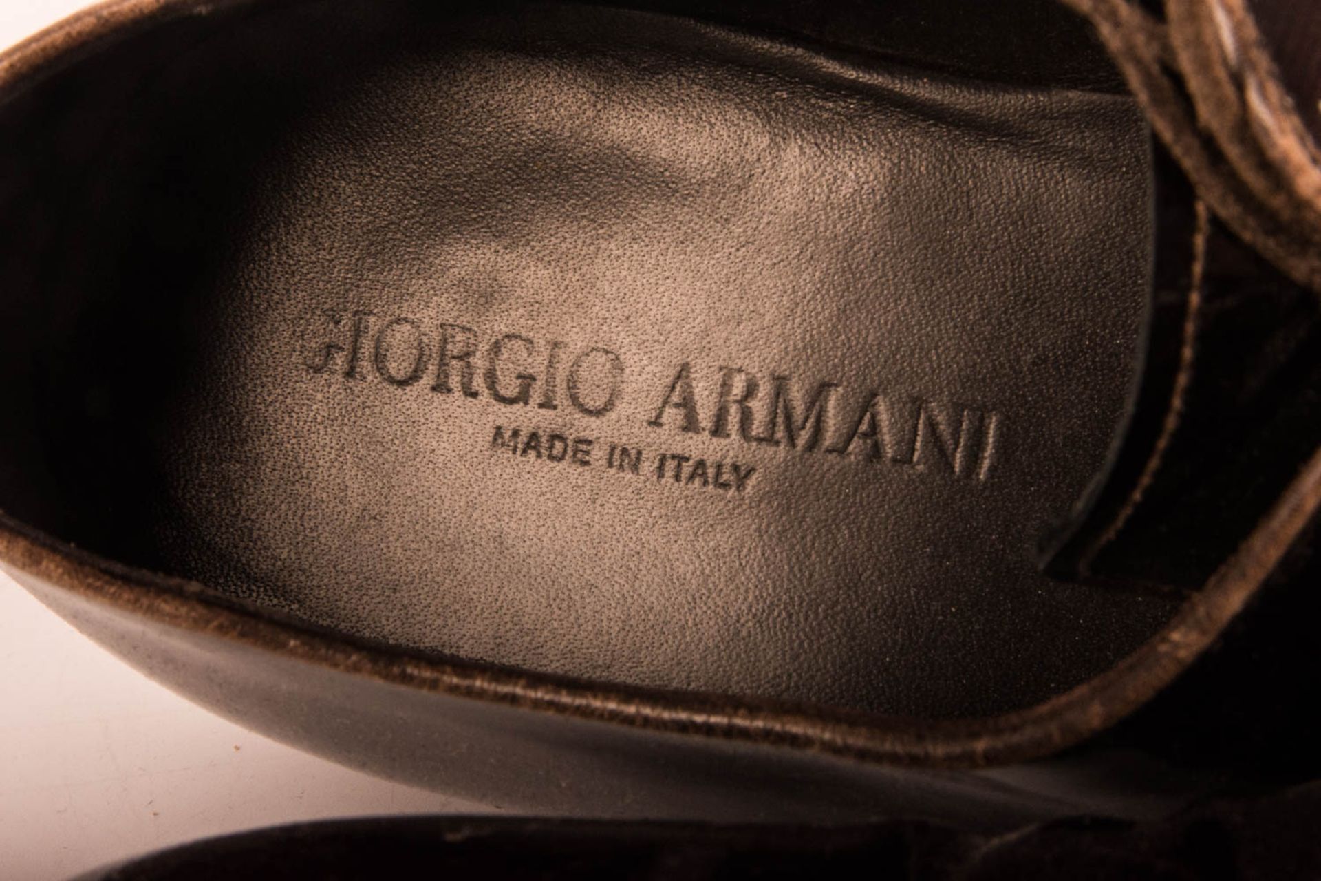 Giorgio Armani, Oxford-Schuhe aus Lackleder. - Bild 3 aus 3