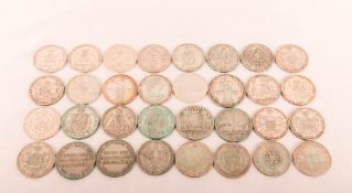 Konvolut  32 Münzen, Taler der Deutschen Länder