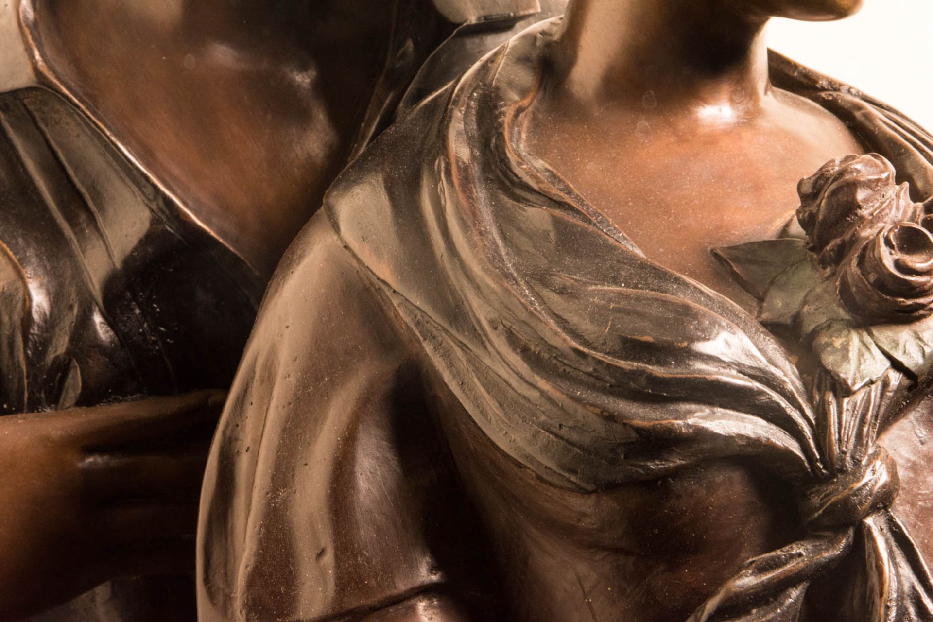 Gewaltige Bronzefigur Liebespaar, 135 cm - Bild 5 aus 12