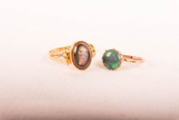 Opal Ring und Ohrring