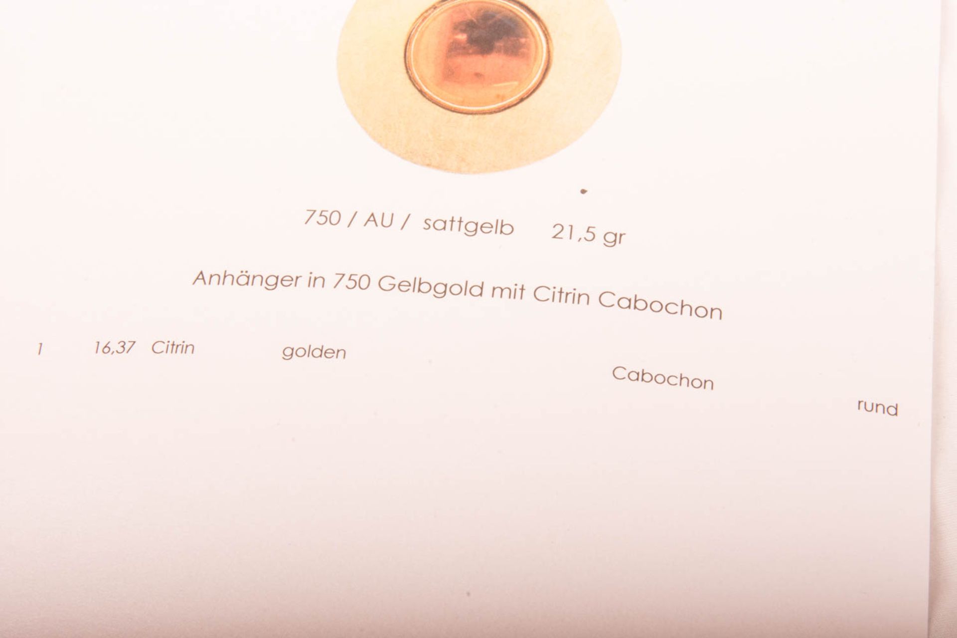 Citrin Anhänger - Bild 6 aus 6