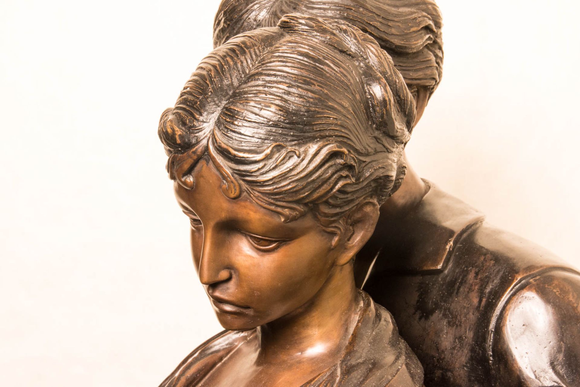 Gewaltige Bronzefigur Liebespaar, 135 cm - Bild 6 aus 12
