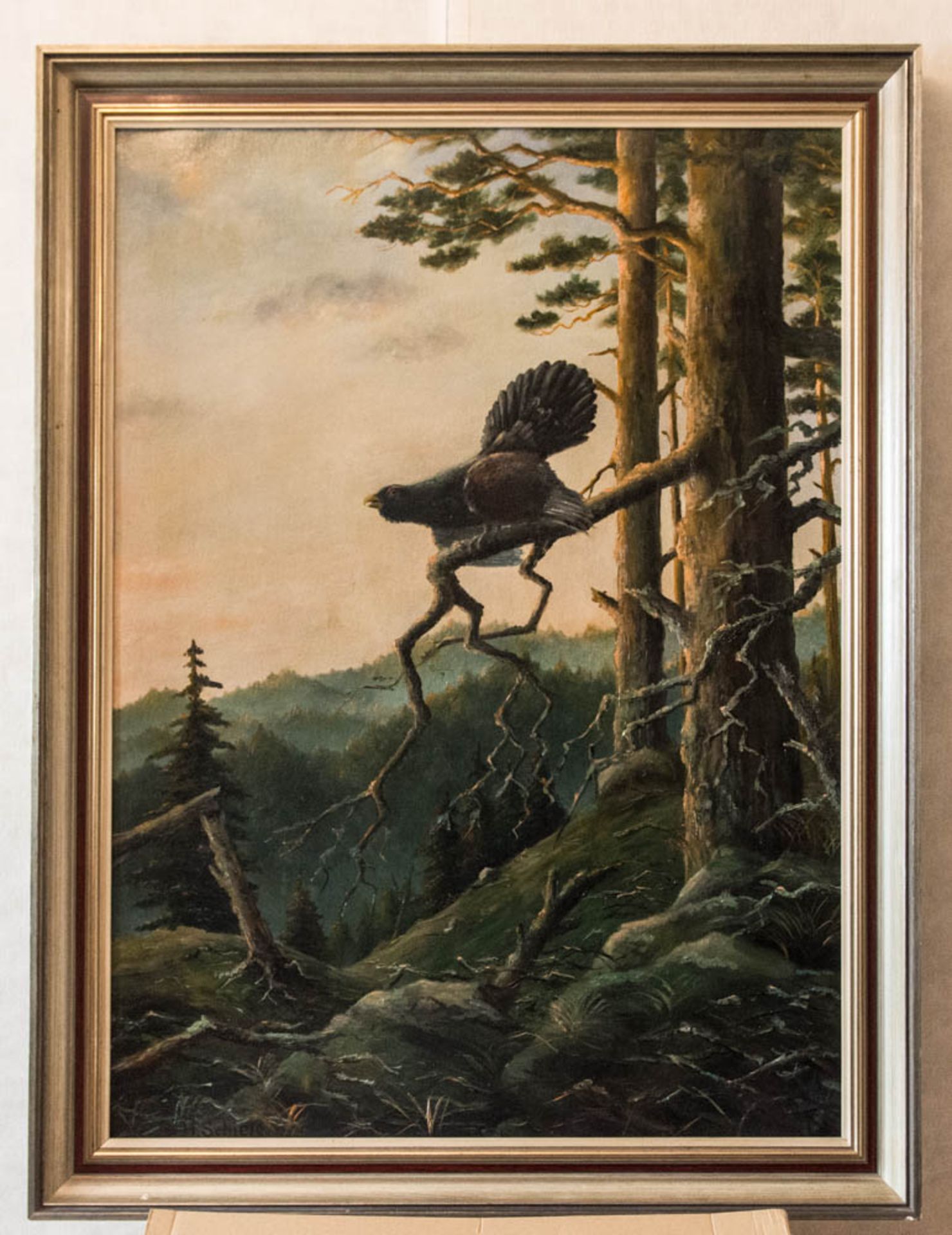 Gemälde "Auerhahn" von H. Schiele