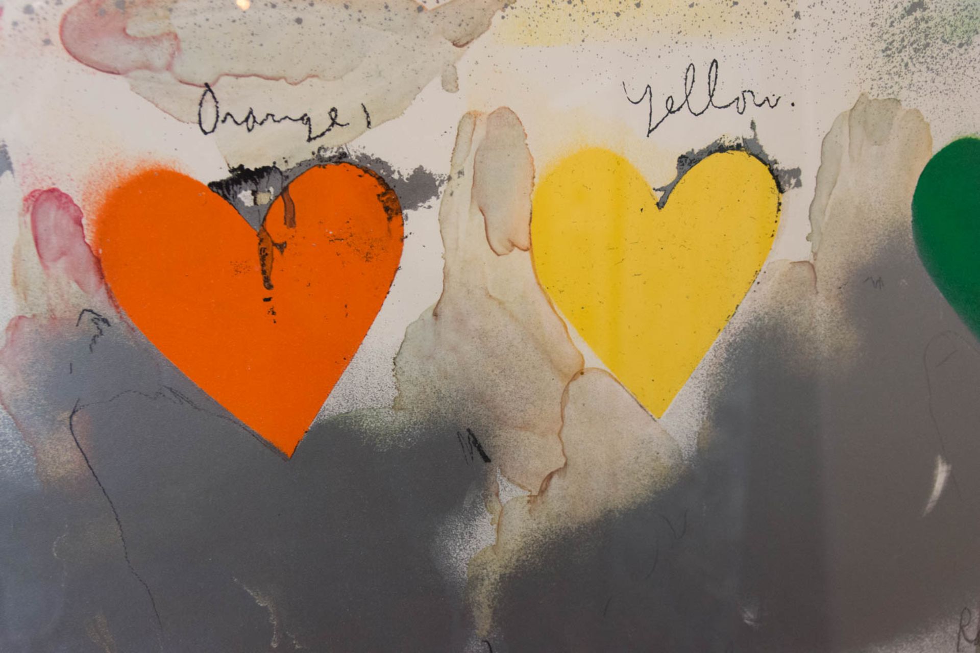 Jim Dine. Gemälde farbige Herzen - Bild 4 aus 4