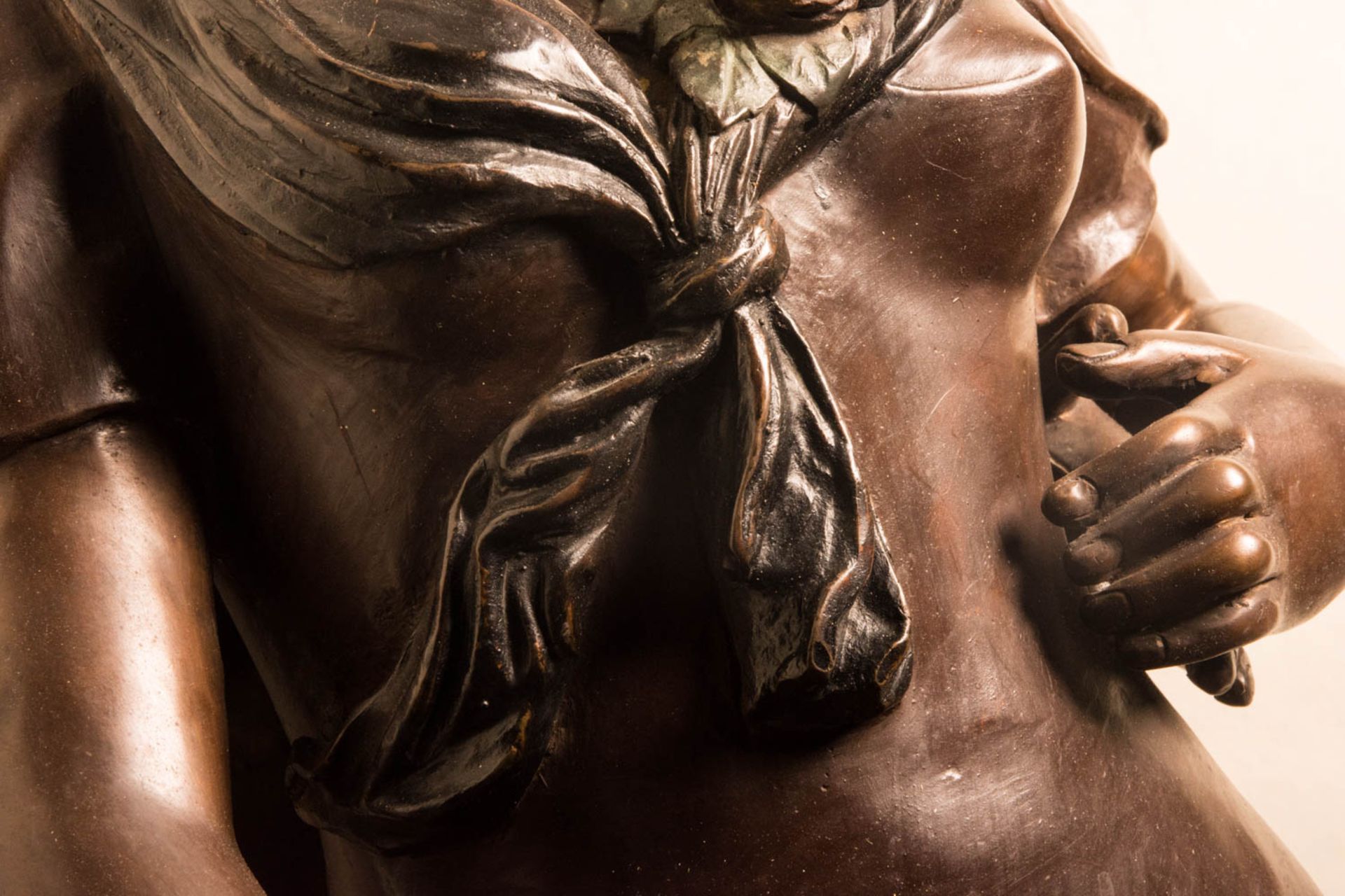 Gewaltige Bronzefigur Liebespaar, 135 cm - Bild 4 aus 12
