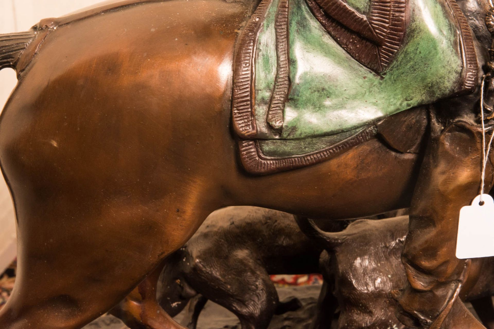 Bronzeskulptur Reiter mit Hundemeute - Bild 8 aus 9