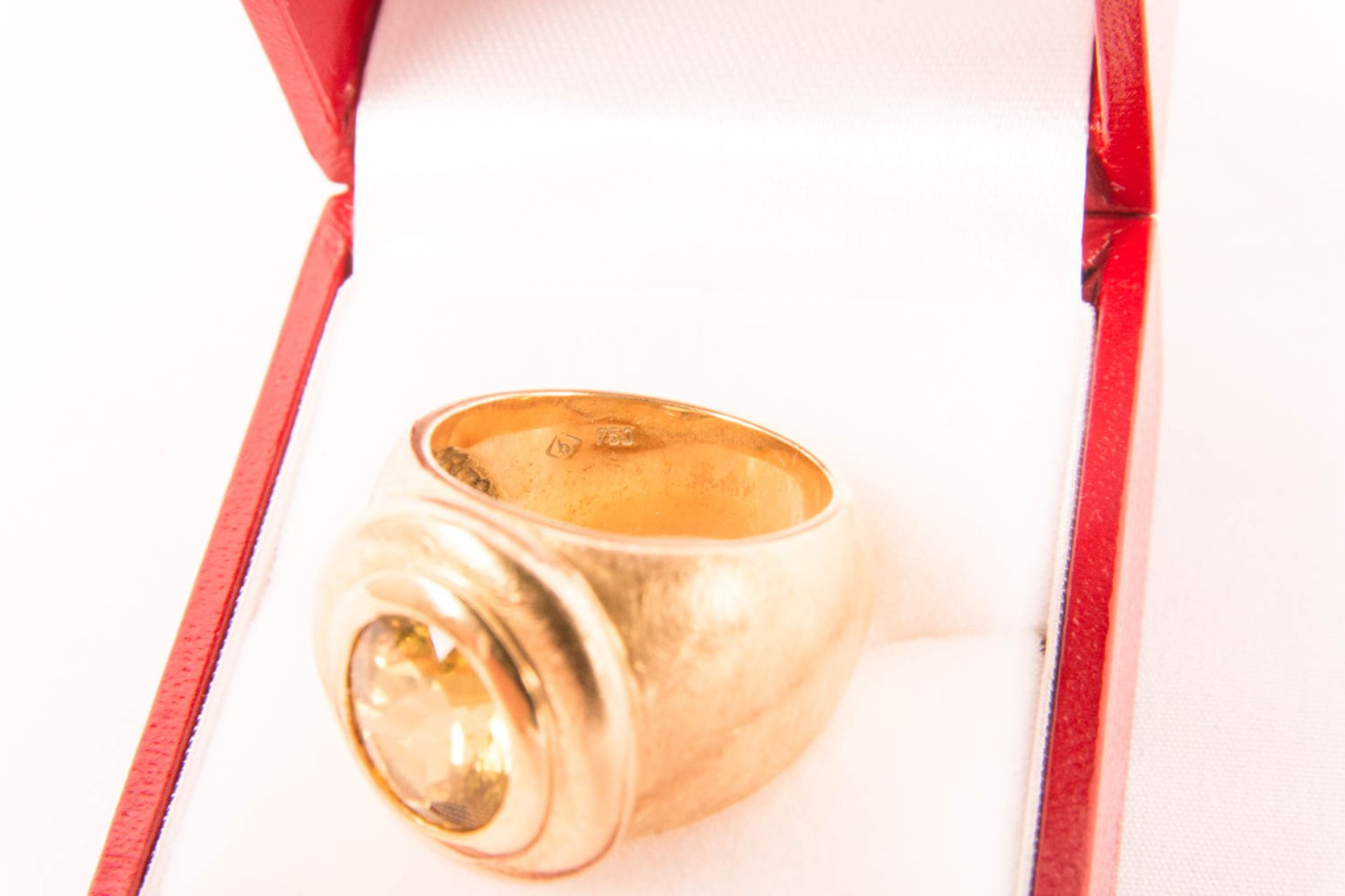 Gelbgold Ring mit Goldberyll - Bild 4 aus 4