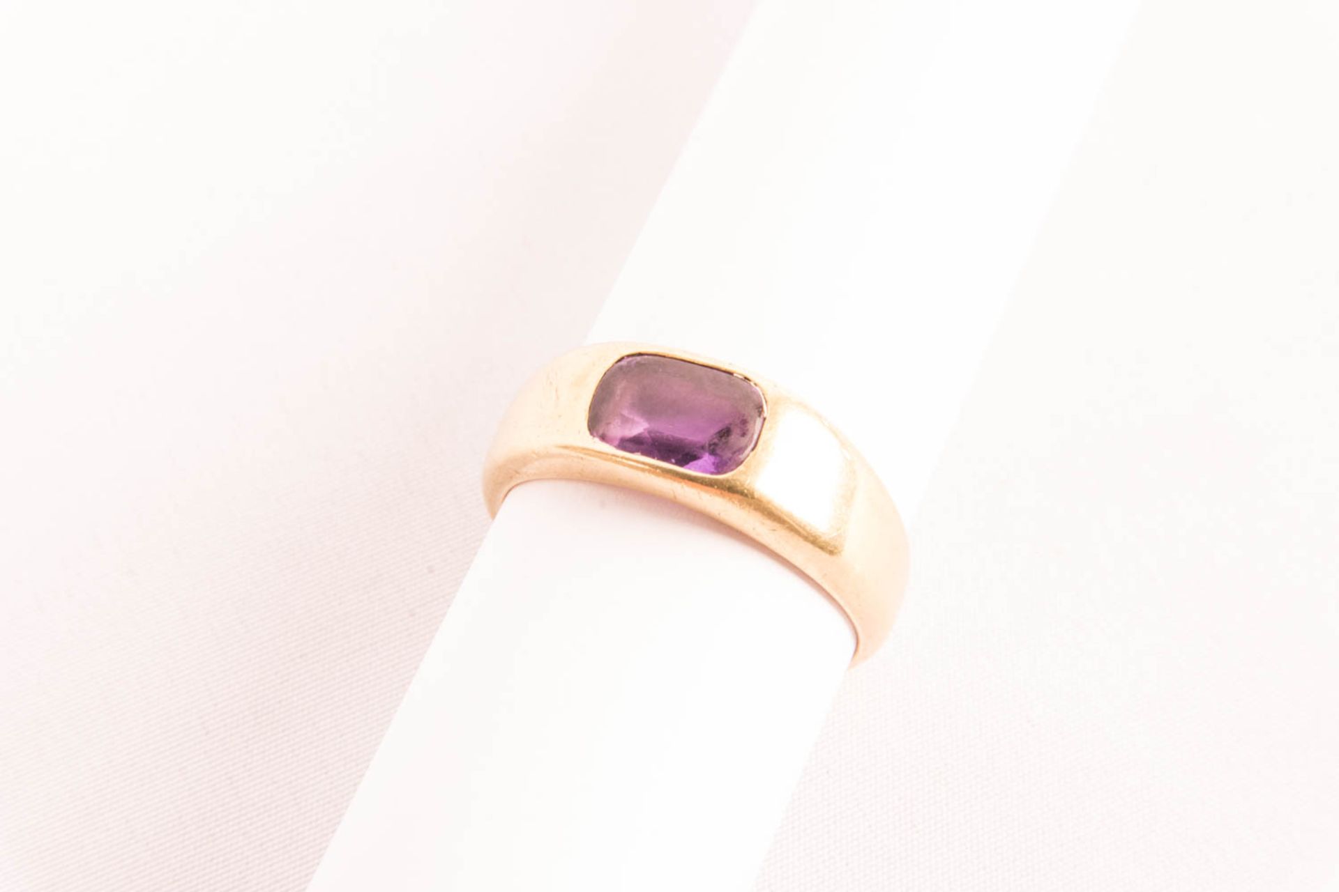 Gelbgoldring mit Amethyst - Bild 2 aus 3