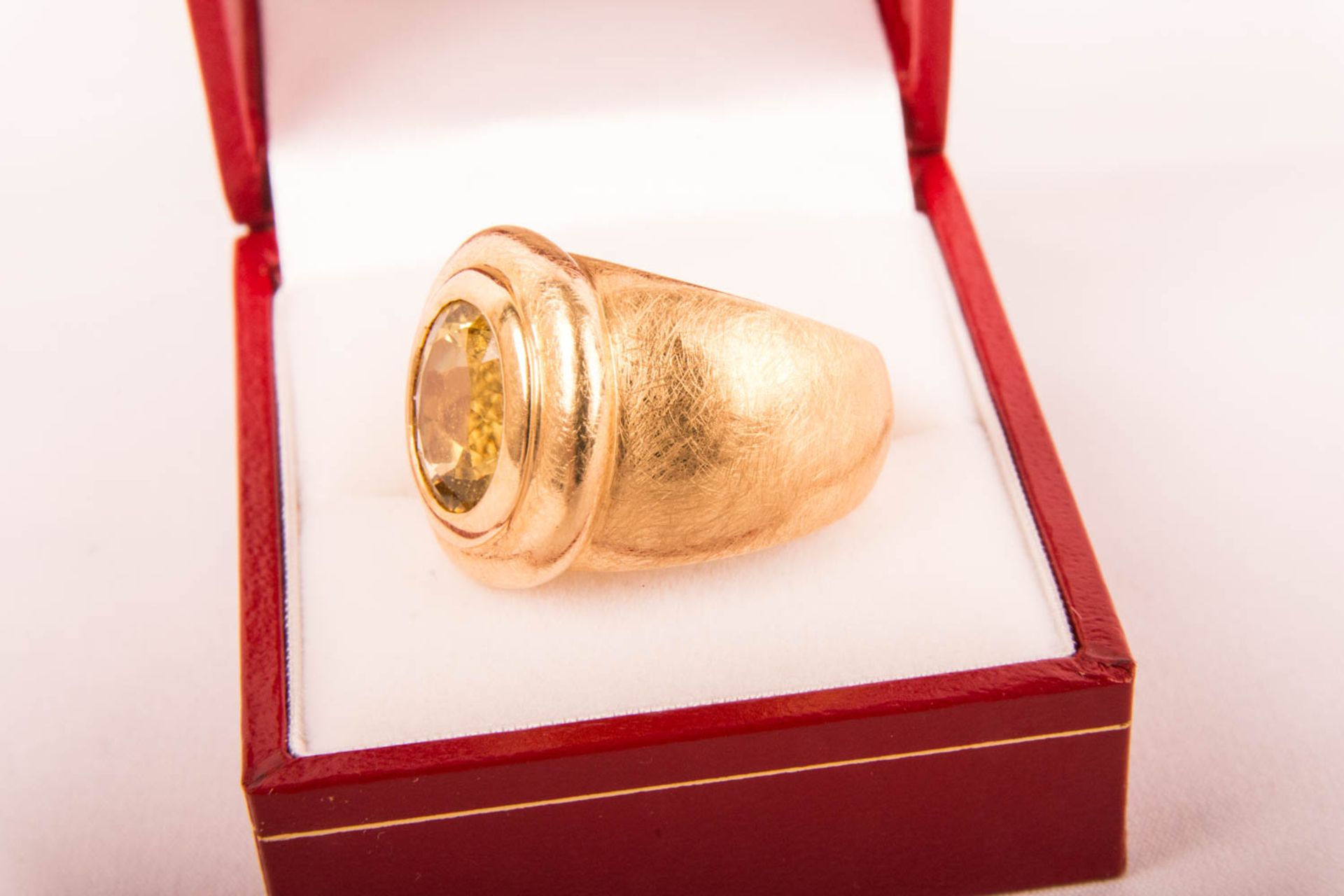 Gelbgold Ring mit Goldberyll - Bild 3 aus 4