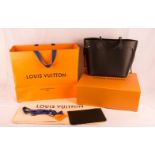Louis Vuitton, Neverfull MM Epi Leather Noir Electric & Pochette