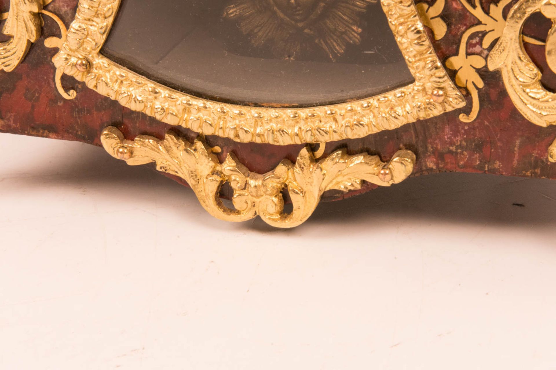 Boulle Uhr mit Intarsien, Louis-XV-Stil - Bild 3 aus 13