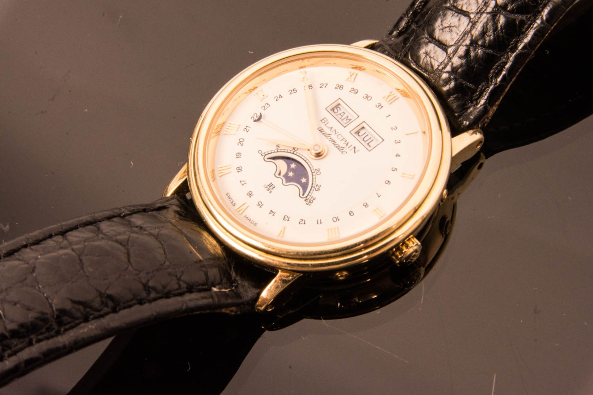 Blancpain Villeret Calendar, Moon-Phase Automatik, 18k Gelbgold - Bild 3 aus 10