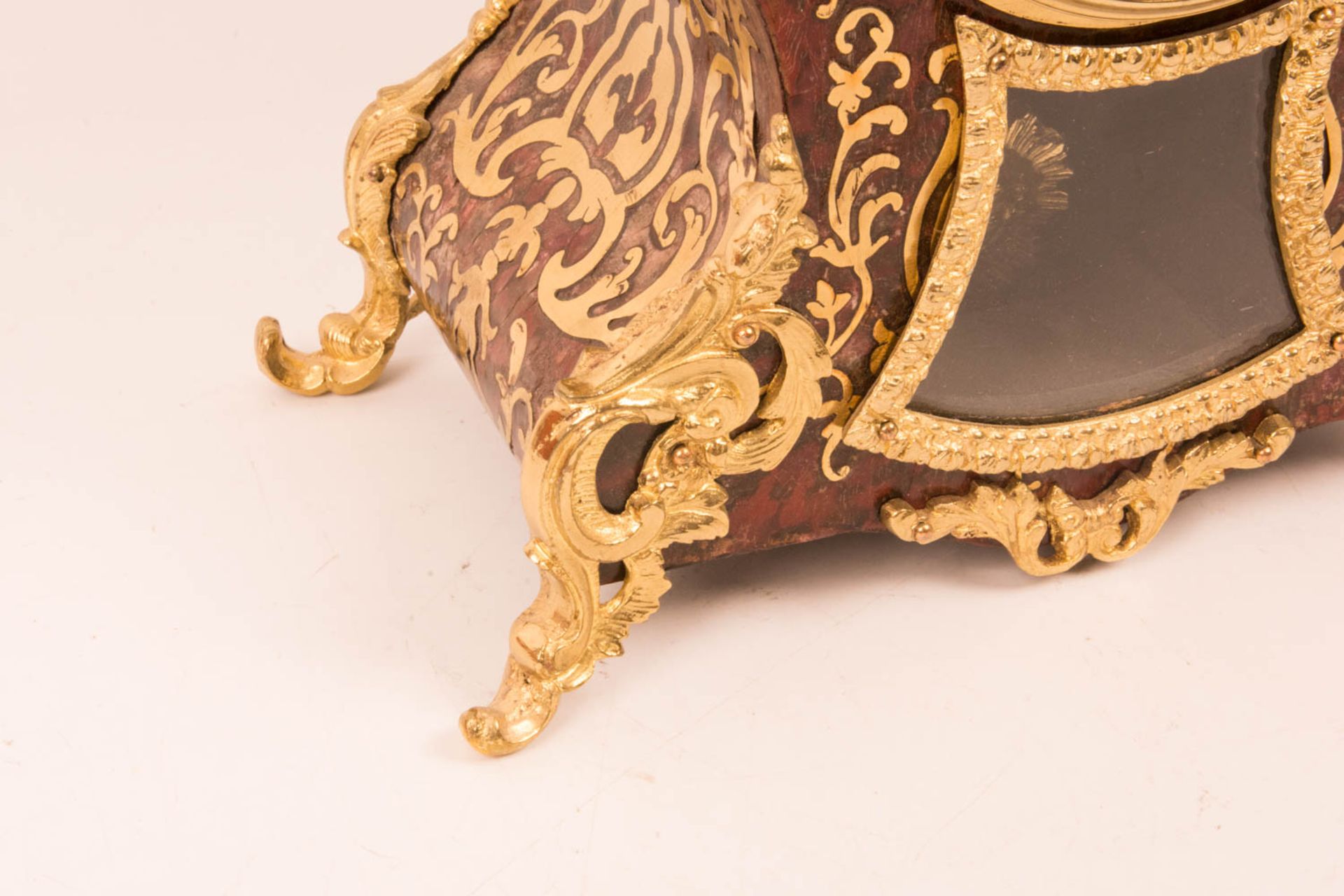 Boulle Uhr mit Intarsien, Louis-XV-Stil - Bild 2 aus 13