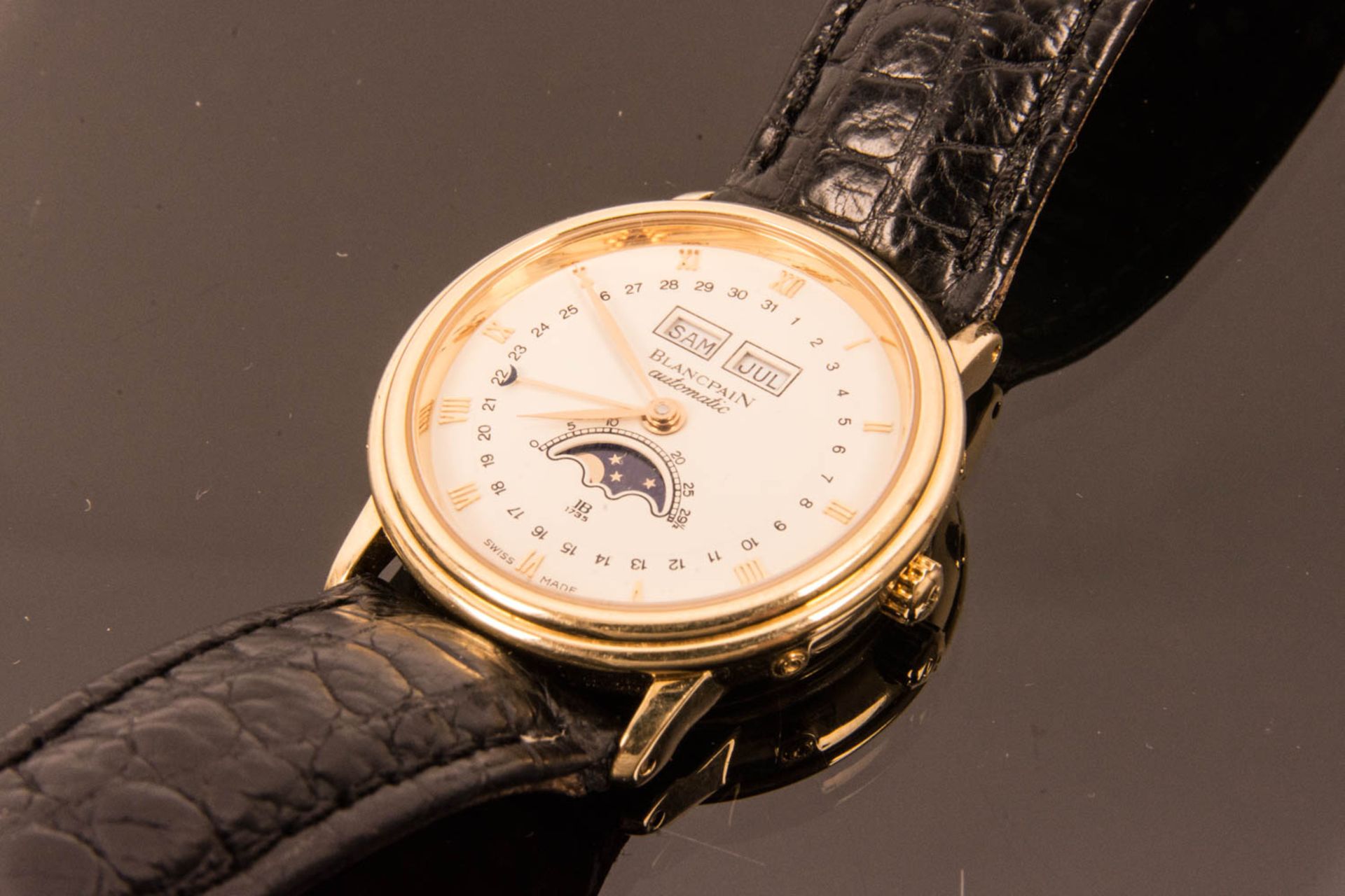 Blancpain Villeret Calendar, Moon-Phase Automatik, 18k Gelbgold - Bild 2 aus 10