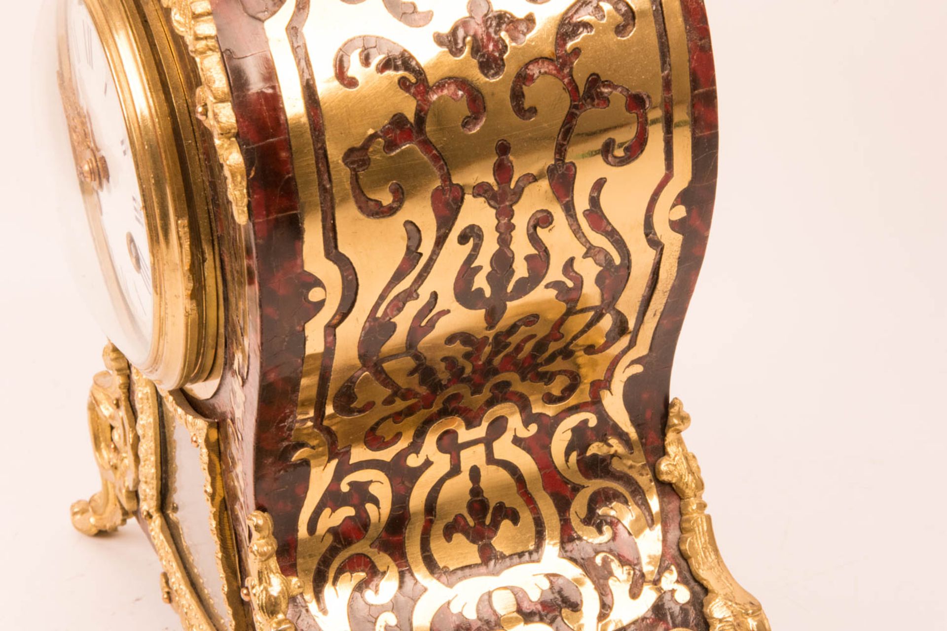 Boulle Uhr mit Intarsien, Louis-XV-Stil - Bild 8 aus 13