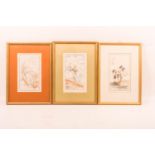 3 Aquarelle auf Papier