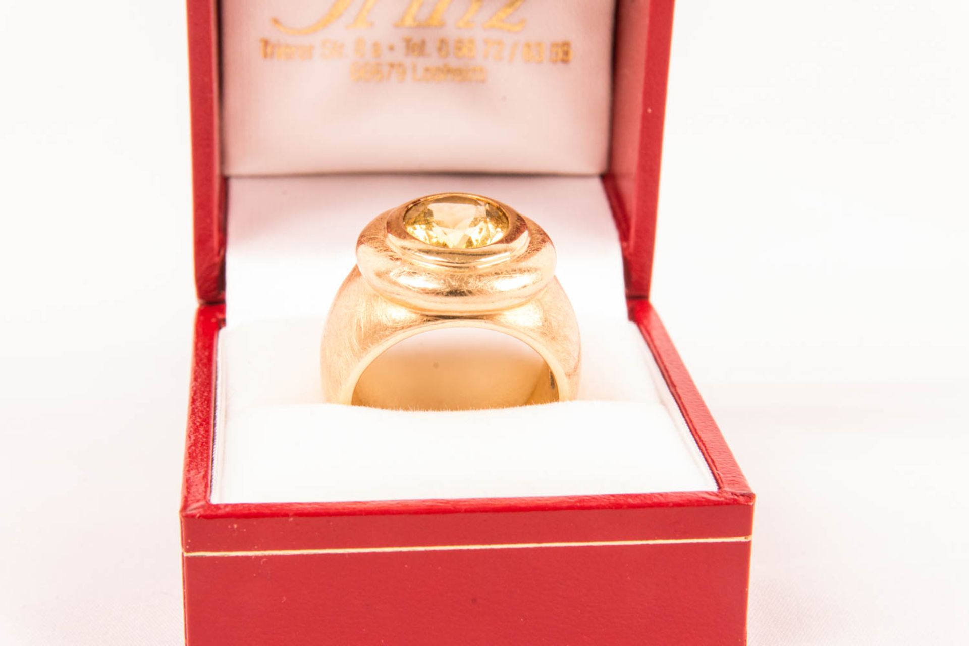 Gelbgold Ring mit Goldberyll - Bild 2 aus 4