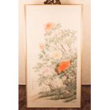 Großformatiges Asiatika Aquarell