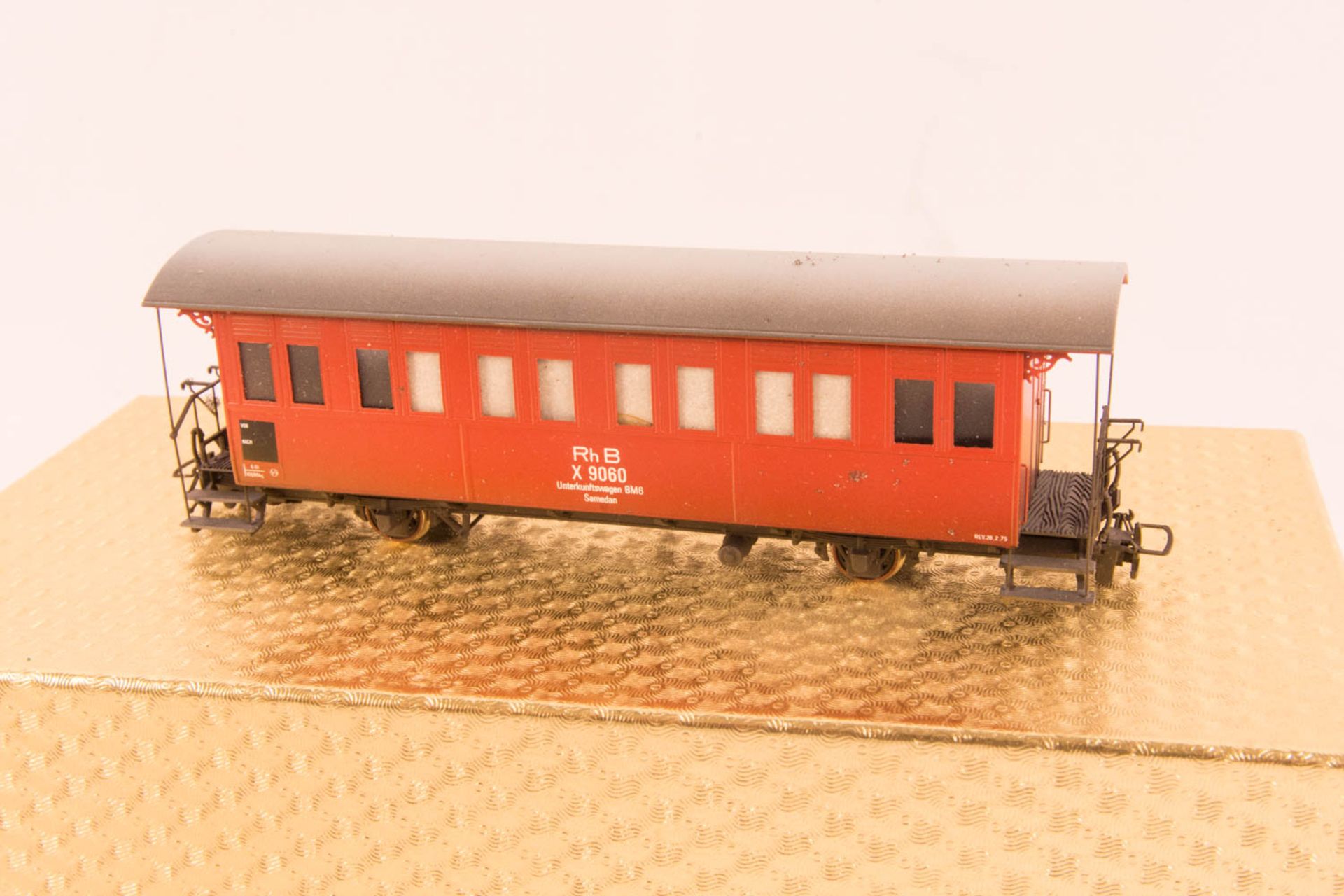 Ferro Suisse H0m RH.B Tm 2/2 64, mit Bahndienstwagen der RH.B. X9060, mit OVP. - Bild 3 aus 8