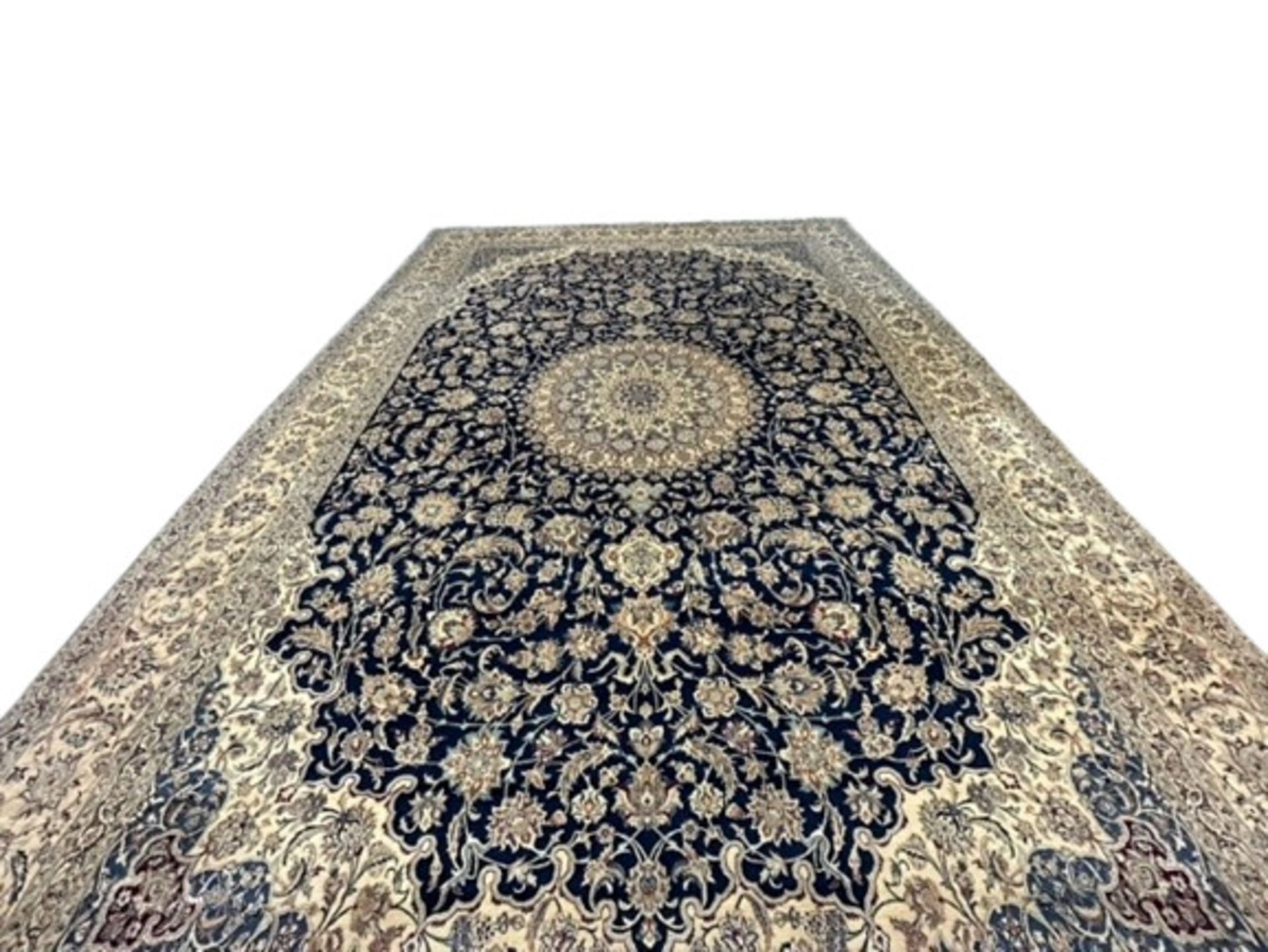Perser Teppich Nain, Wolle mit Seide - Bild 3 aus 5