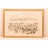 Kunstdruck, Stadtansicht Mettingen