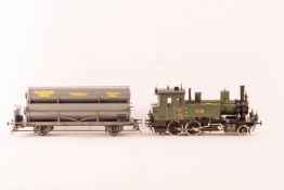 Micro-Metakit 6008 Spur 0, Bayer. P. 2/3,  Dampflokomotive, ohe OVP mit Gaskesselwagen 500023, ohne 