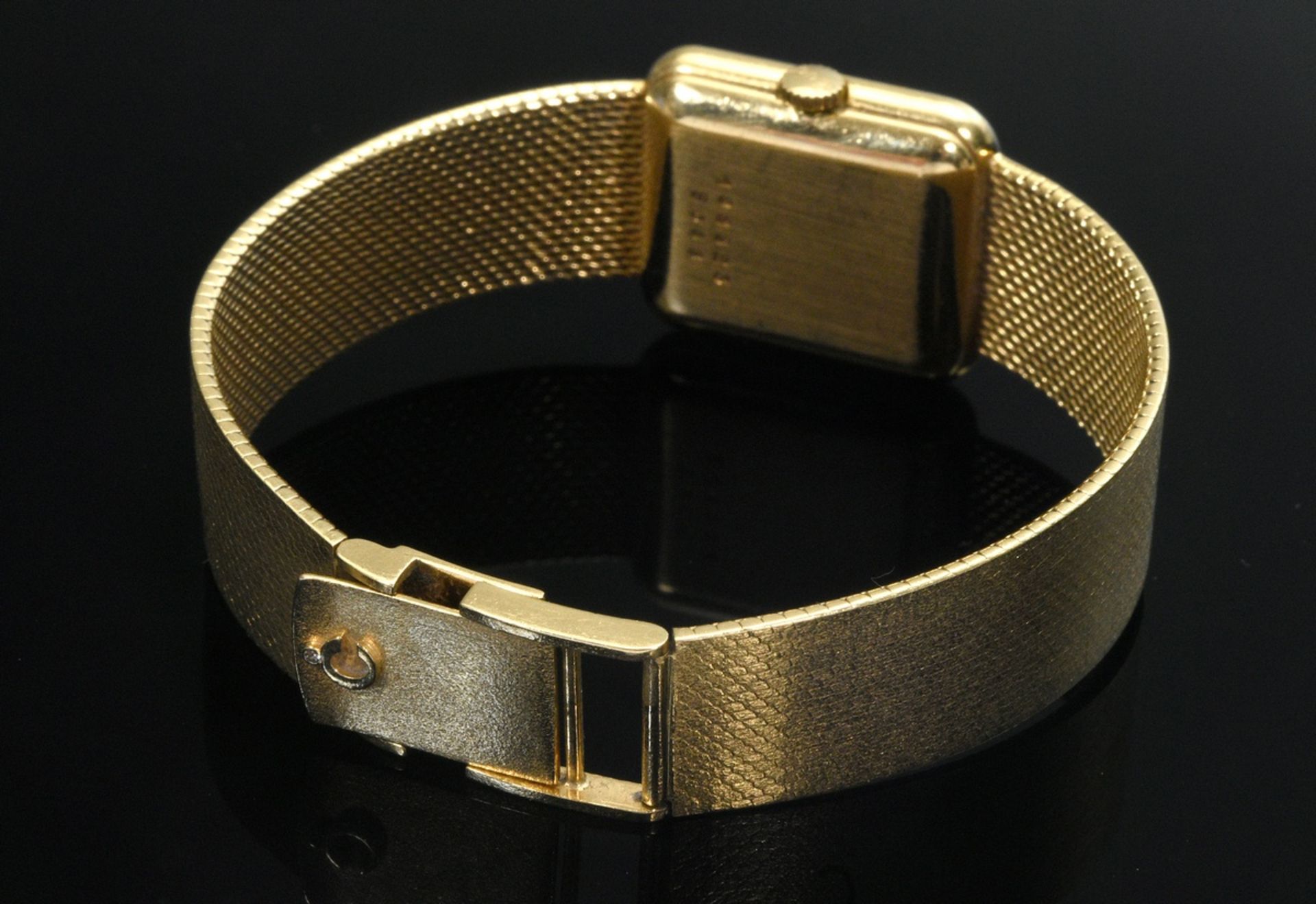 Yellow gold 750 Chopard wristwatch, manual winding with octagonal diamond bezel (add. approx. 0.60c - Image 3 of 5