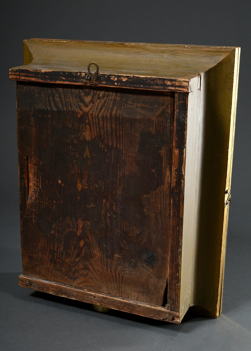 Biedermeier frame clock in richly decorated, gilded case, wood/stucco, dial with Roman numerals, pr - Image 4 of 7