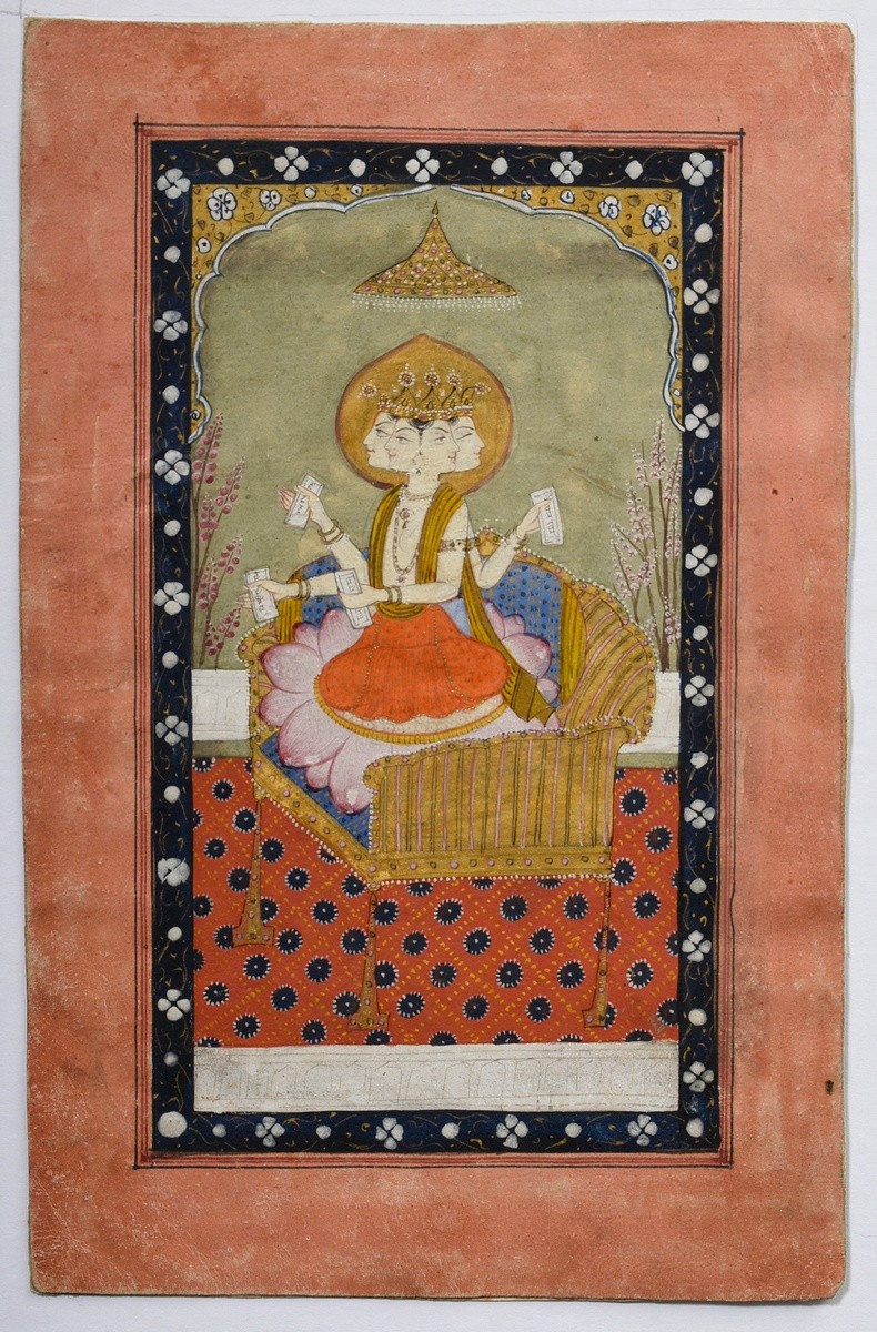 2 Various Indian book illustrations "Vishnu with Lakshmi" and "Avalokiteshvara" each on lotus thron - Image 4 of 5