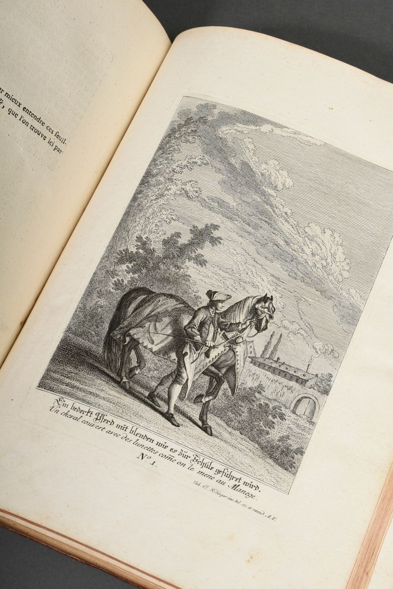Band "Vorstellung und Beschreibung derer Schul und Campagne Pferden nach ihren Lectionen..." 1760, 
