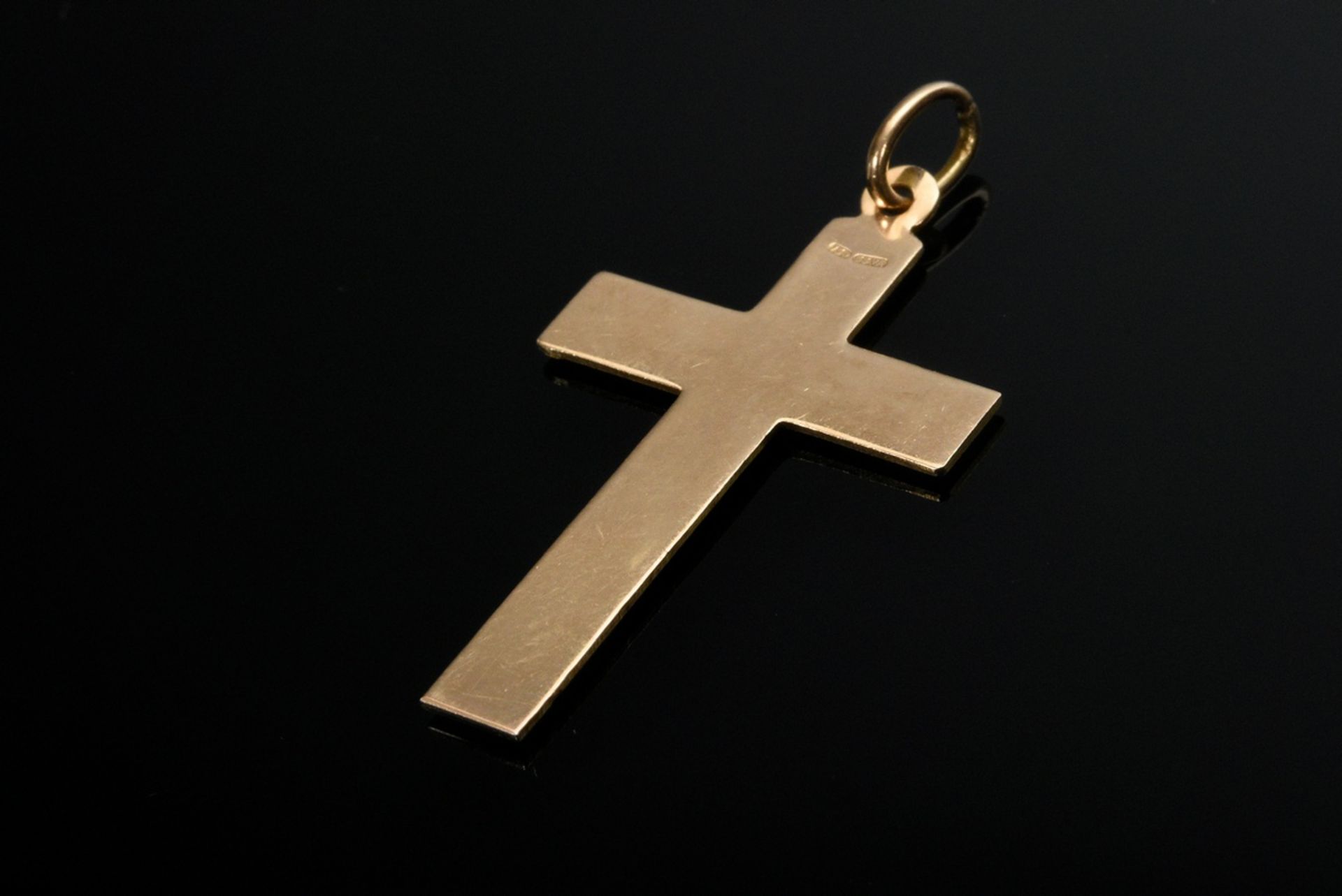 Gelbgold 750 Kreuz Anhänger, 3,4g, 3,7x2,1cm - Bild 2 aus 2