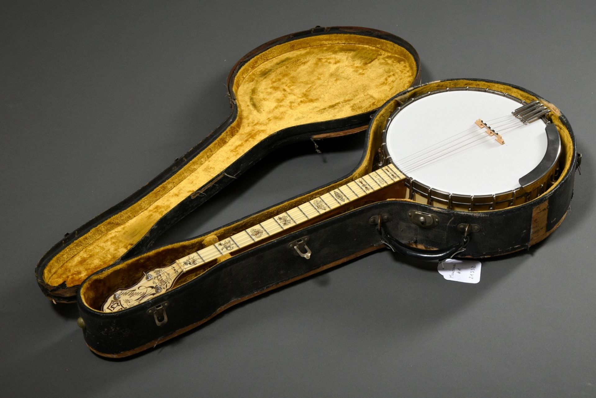 Tenor Banjo, Bacon Banjo Co. Inc. Groton Connecticut USA, model Montana Silver Bell No.1 Special, s - Image 16 of 17