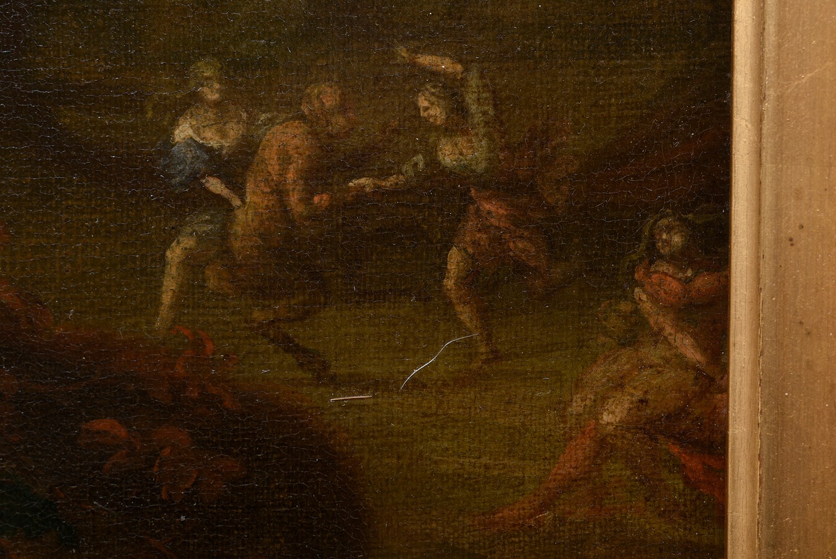 Myn, Hermann van der (1684-1741) "Bacchanalian Scene", oil/canvas, sign. lower left, magnificent fr - Image 4 of 10