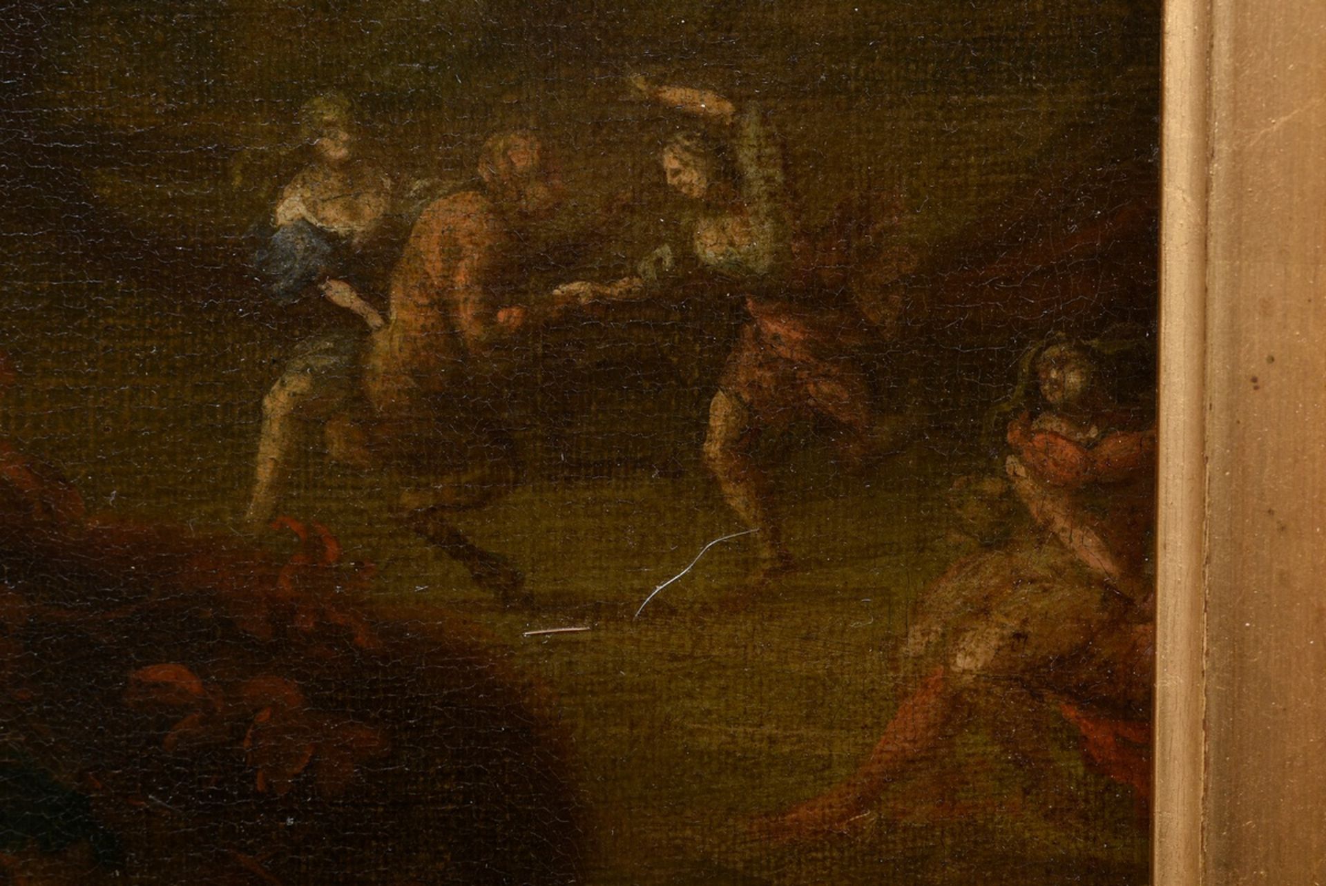 Myn, Hermann van der (1684-1741) "Bacchantische Szene", Öl/Leinwand, u.l. sign., Prunkrahmen (klein - Bild 4 aus 10