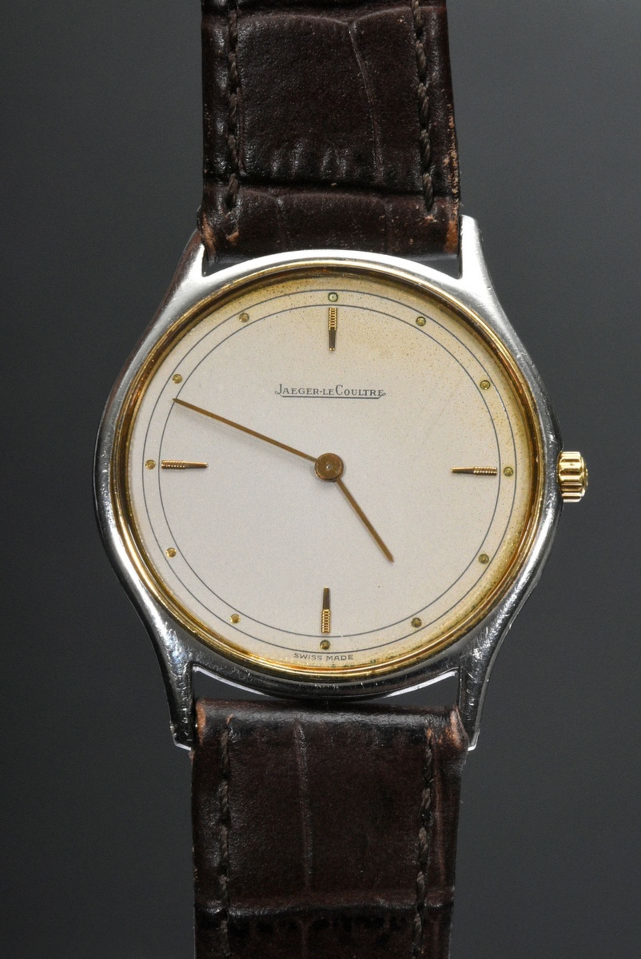 Weiß- und Gelbgold 750 Jaeger LeCoultre „Master Ultra Thin“  Herrenarmbanduhr, Quartzwerk, Ref.-Nr. - Bild 4 aus 4