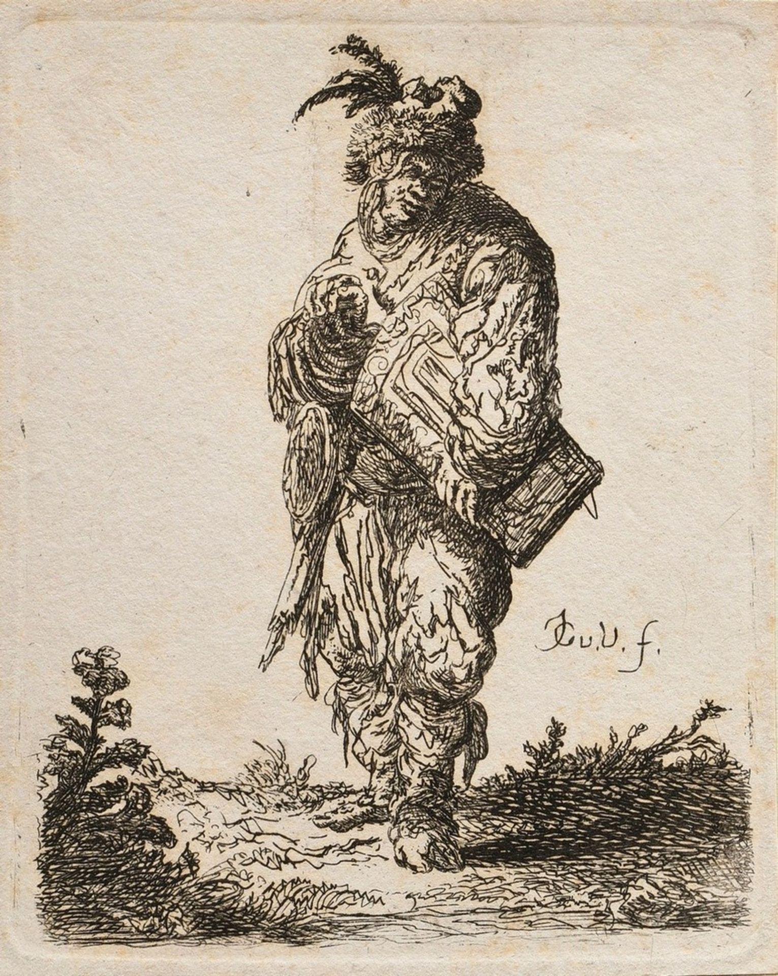 3 Vliet, Jan-Georg van (c.1610-1668) "Beggars" from the Beggars series, etchings, each sign. on the - Image 2 of 4