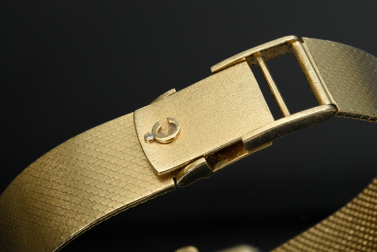 Yellow gold 750 Chopard wristwatch, manual winding with octagonal diamond bezel (add. approx. 0.60c - Image 5 of 5