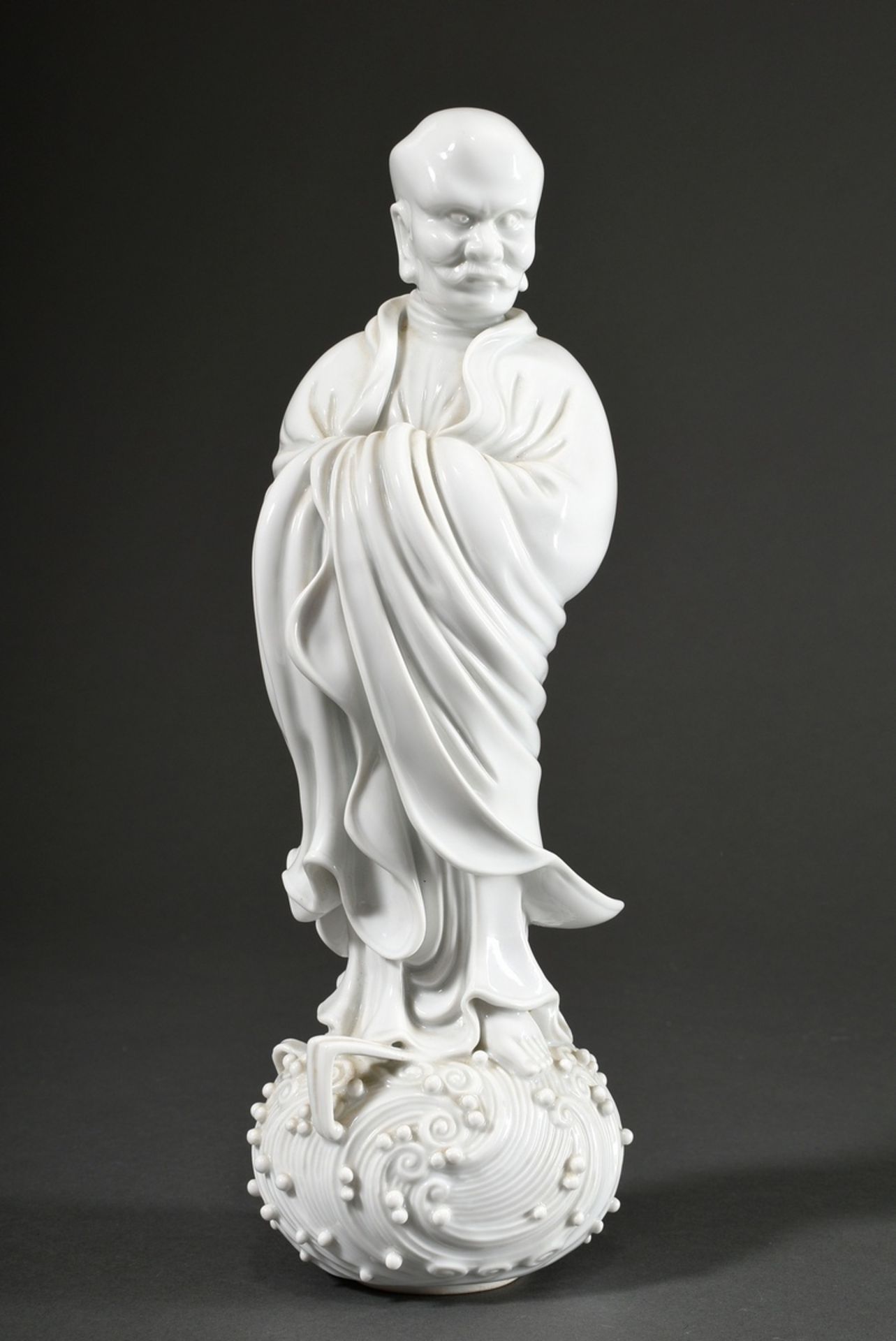 Herend porcelain figure "Tamo Bodhidharma/Daruma" from the Blanc de Chine series, limited edition 0