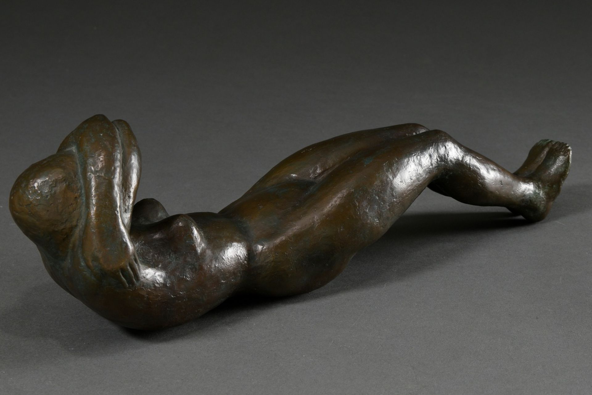 Woebcke, Albert Friedrich Christian (1896-1980) "Reclining female nude", bronze, hollow casting, in - Image 3 of 6